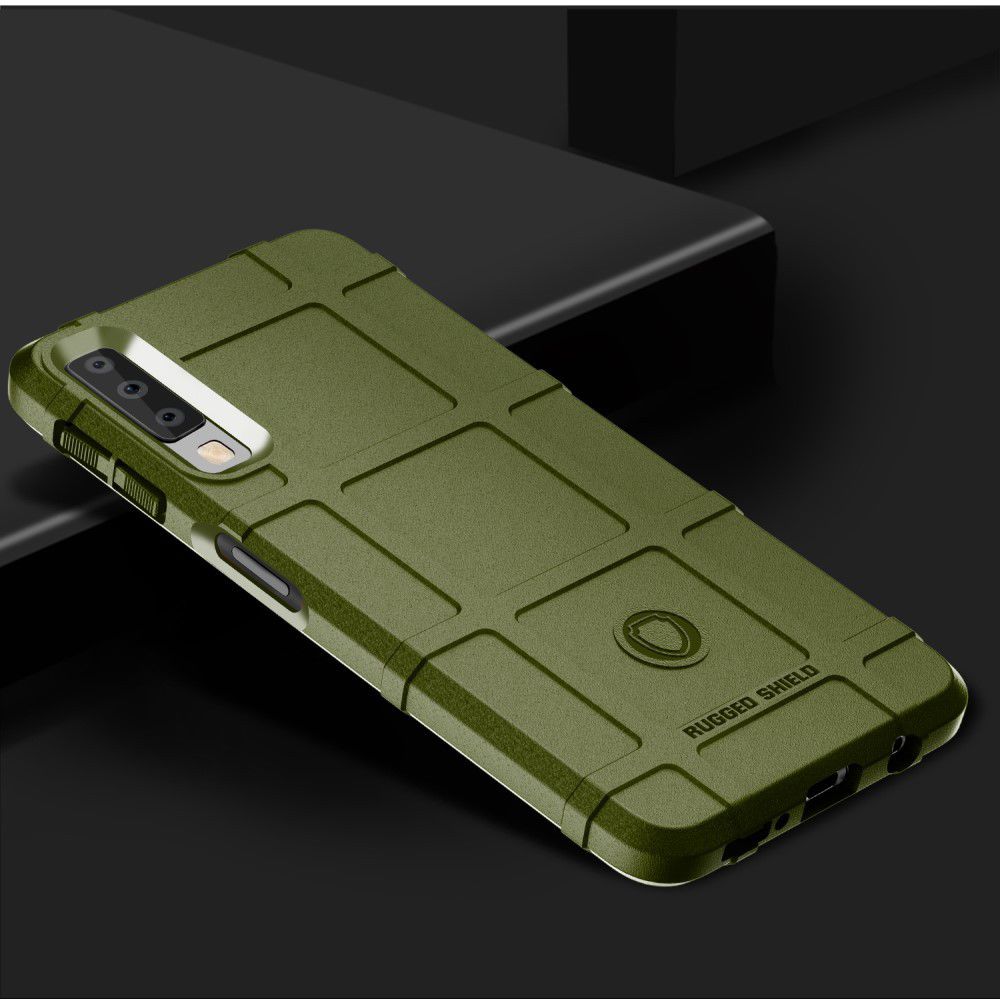 Samsung Galaxy A7 (2018) TPU Hyrbide Hoesje Groen afbeelding 2