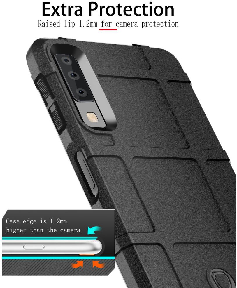 Samsung Galaxy A7 (2018) TPU Hyrbide Hoesje Groen afbeelding 3