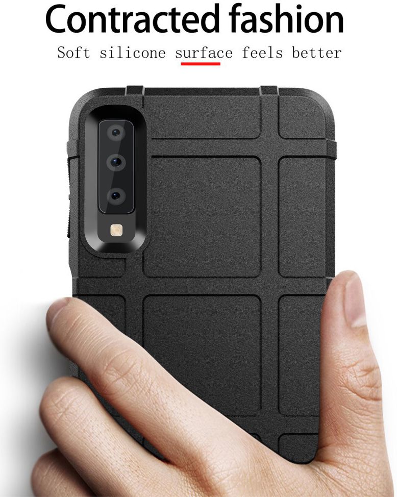 Samsung Galaxy A7 (2018) TPU Hyrbide Hoesje Groen afbeelding 4