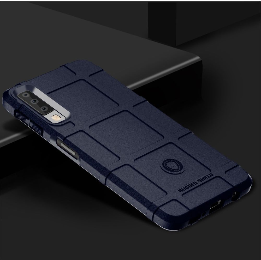 Samsung Galaxy A7 (2018) TPU Hybride Hoesje Blauw afbeelding 2