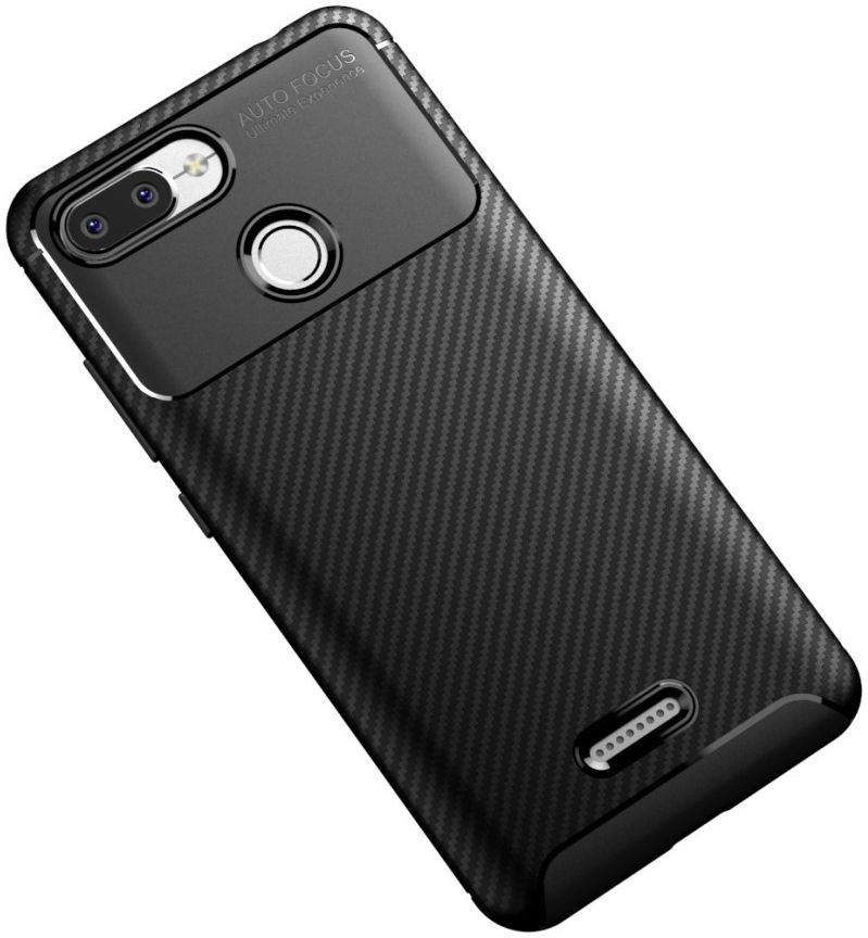 Xiaomi Redmi 6 Siliconen Carbon Hoesje Zwart afbeelding 13