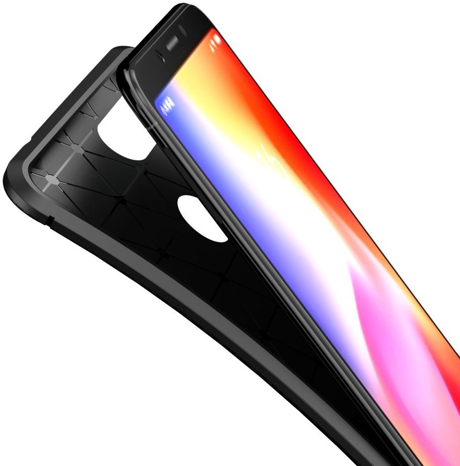 Xiaomi Redmi 6 Siliconen Carbon Hoesje Zwart afbeelding 8