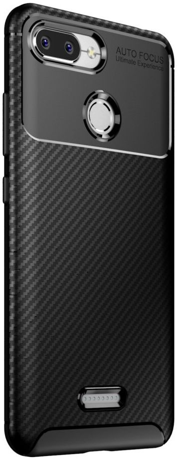 Xiaomi Redmi 6 Siliconen Carbon Hoesje Zwart afbeelding 10