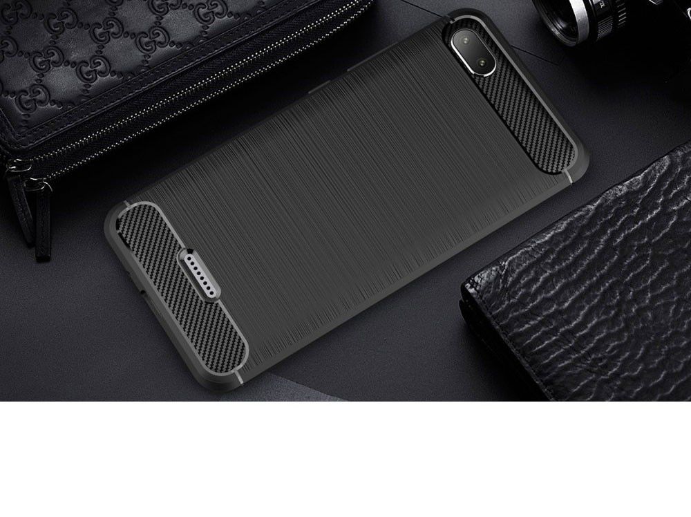 Xiaomi Redmi 6A Geborsteld TPU Hoesje Zwart afbeelding 7