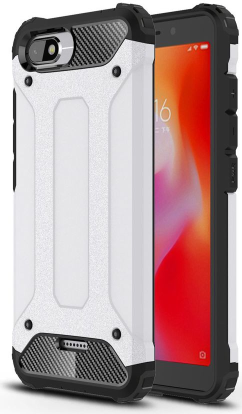Xiaomi Redmi 6A Hybride TPU Hoesje Wit afbeelding 1