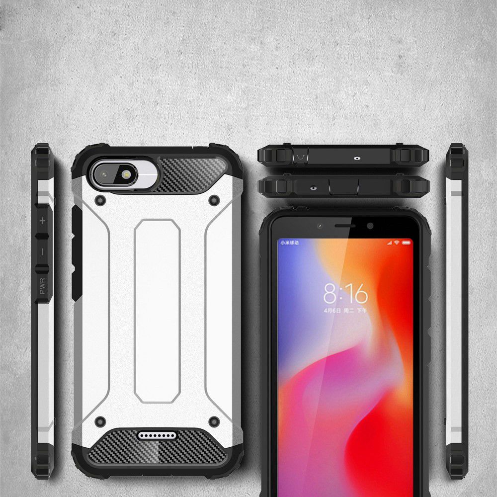 Xiaomi Redmi 6A Hybride TPU Hoesje Wit afbeelding 9