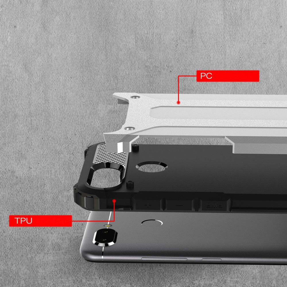 Xiaomi Redmi 6A Hybride TPU Hoesje Wit afbeelding 10