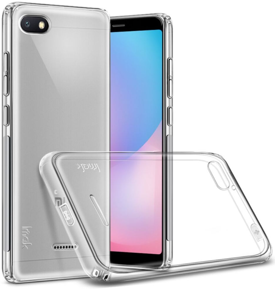 IMAK Xiaomi Redmi 6A Hoesje TPU met Screenprotector Transparant afbeelding 3