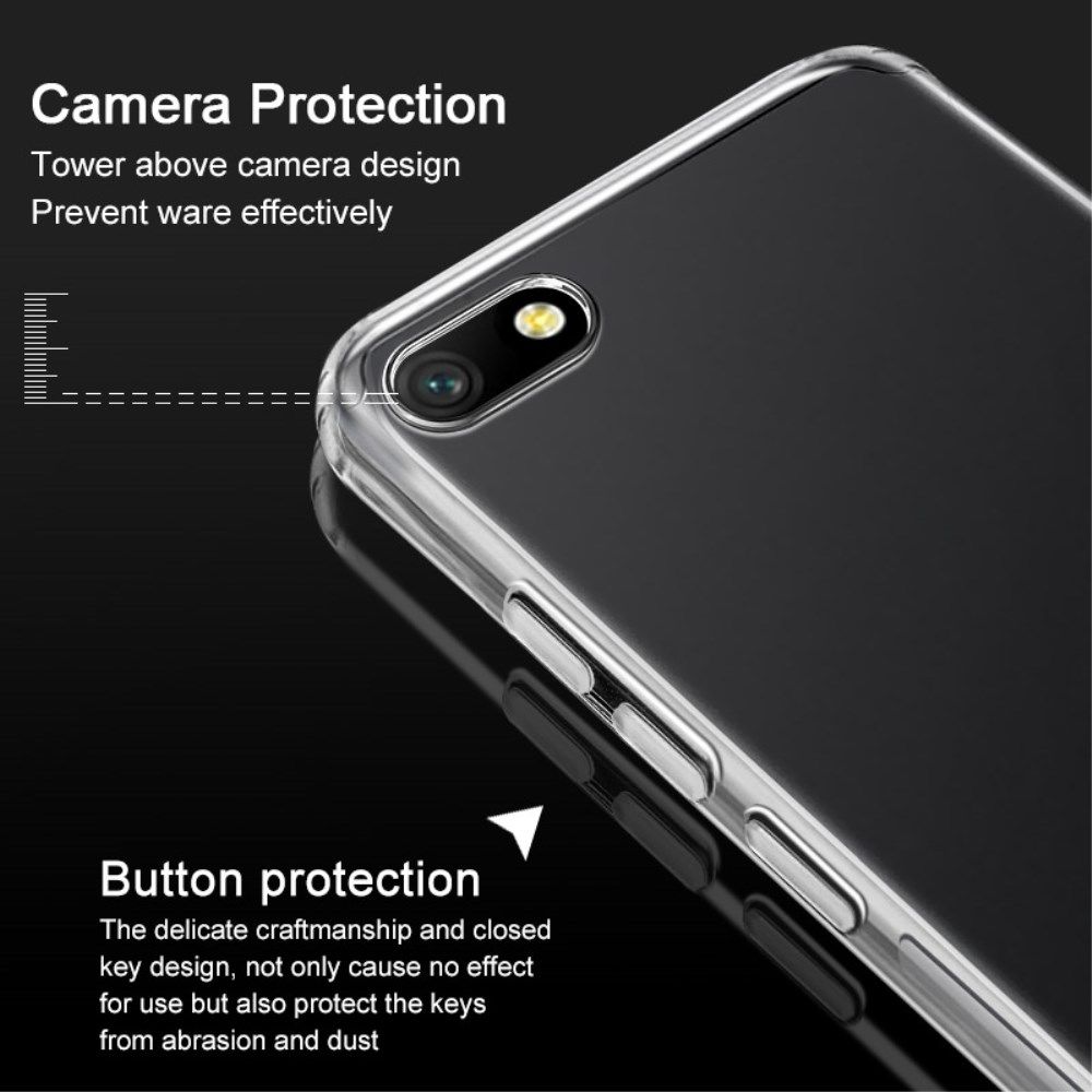 IMAK Xiaomi Redmi 6A Hoesje TPU met Screenprotector Transparant afbeelding 8