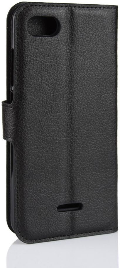 Xiaomi Redmi 6A Litchi Skin Leren Portemonnee Hoesje Zwart afbeelding 5