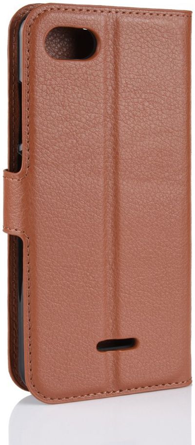 Xiaomi Redmi 6A Litchi Skin Leren Portemonnee Hoesje Bruin afbeelding 6