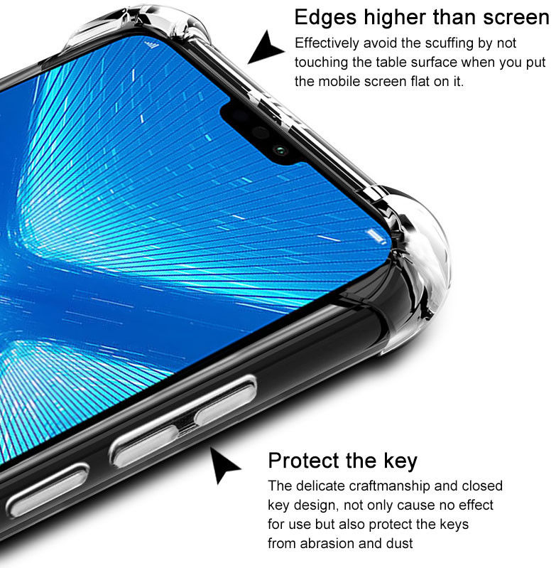 IMAK Honor 8X Hoesje Flexibel TPU met Screenprotector Transparant afbeelding 5