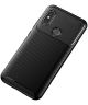 Xiaomi Mi A2 Lite Siliconen Carbon Hoesje Zwart