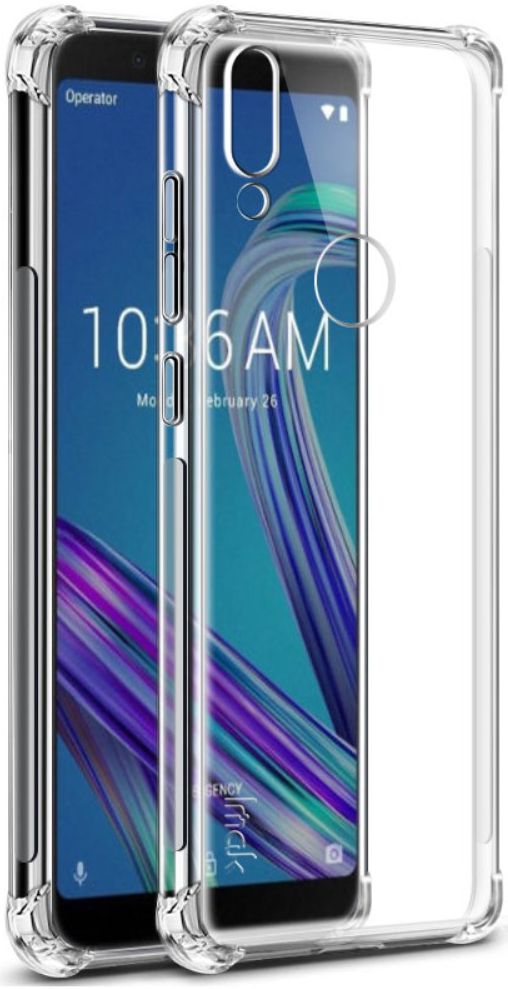 IMAK Asus ZenFone Max Pro M1 Hoesje met Screenprotector Transparant afbeelding 2