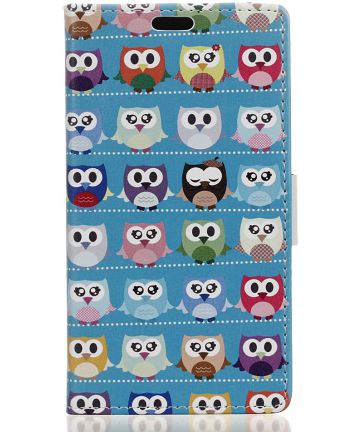 Nokia 7.1 Portemonnee Print Hoesje Cute Owls Hoesjes
