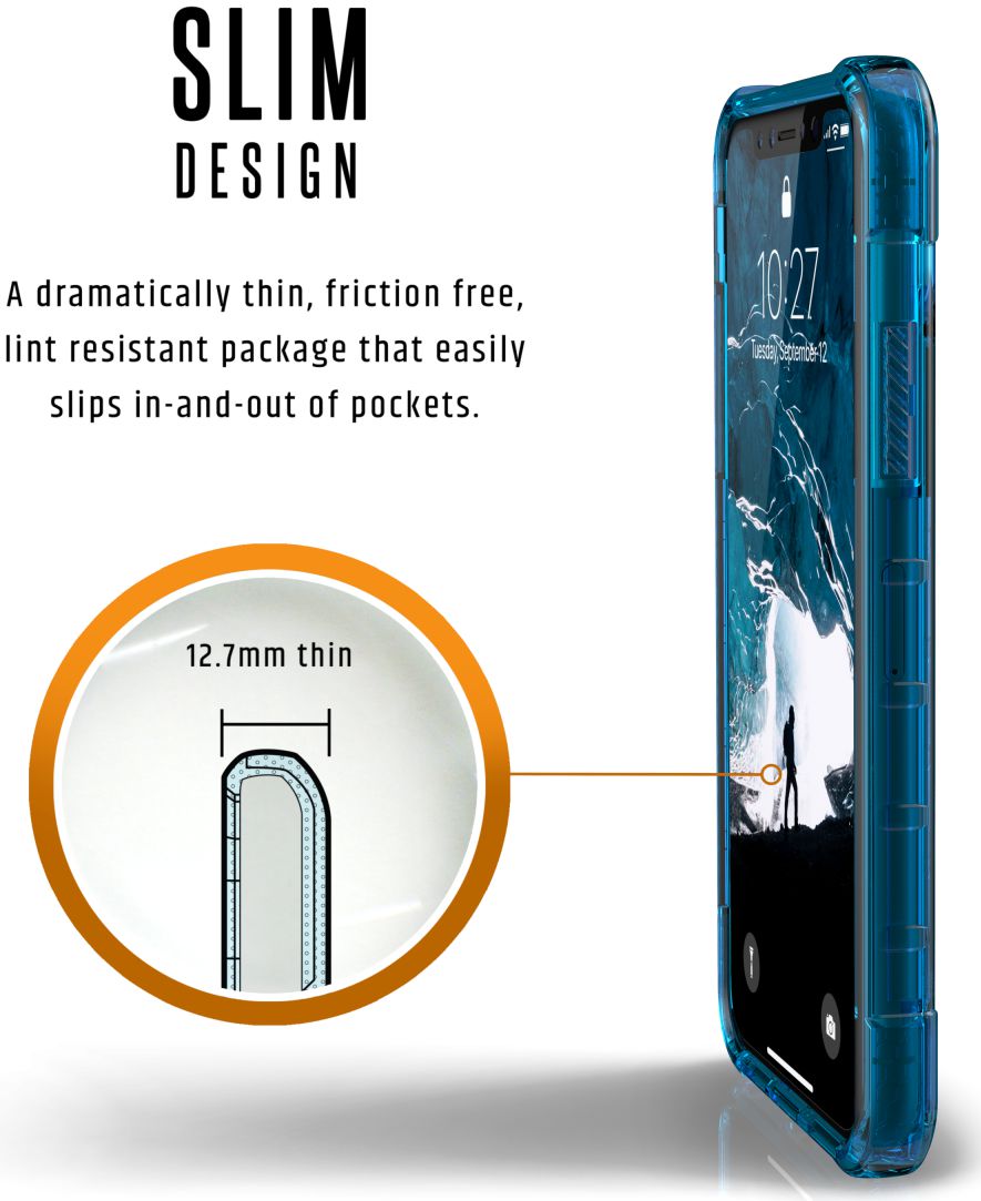 Urban Armor Gear Plyo Hoesje Apple iPhone XS/X Blauw afbeelding 6