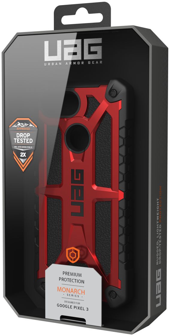 Urban Armor Gear Monarch Hoesje Google Pixel 3 Crimson afbeelding 14