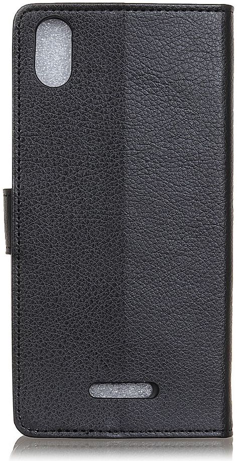 Wiko View 2 Go Kunstlederen Wallet Stand Hoesje Zwart afbeelding 6
