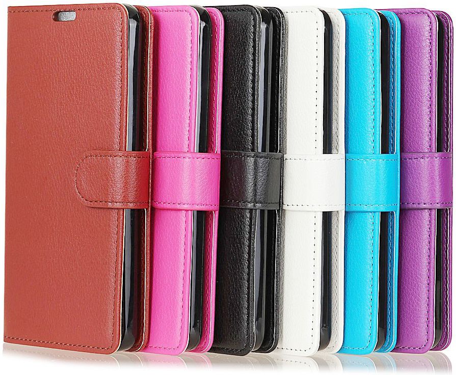 Wiko View 2 Go Kunstlederen Wallet Stand Hoesje Zwart afbeelding 8