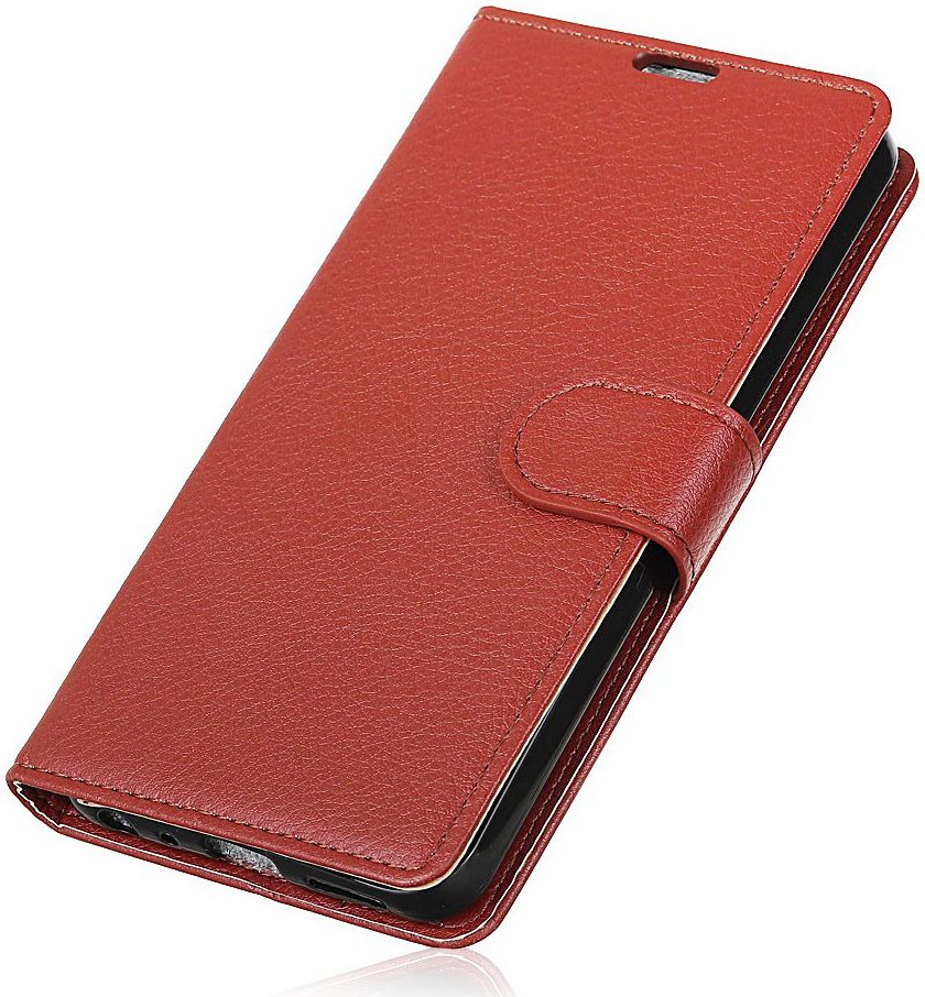 Wiko View 2 Go Kunstlederen Wallet Stand Hoesje Bruin afbeelding 4