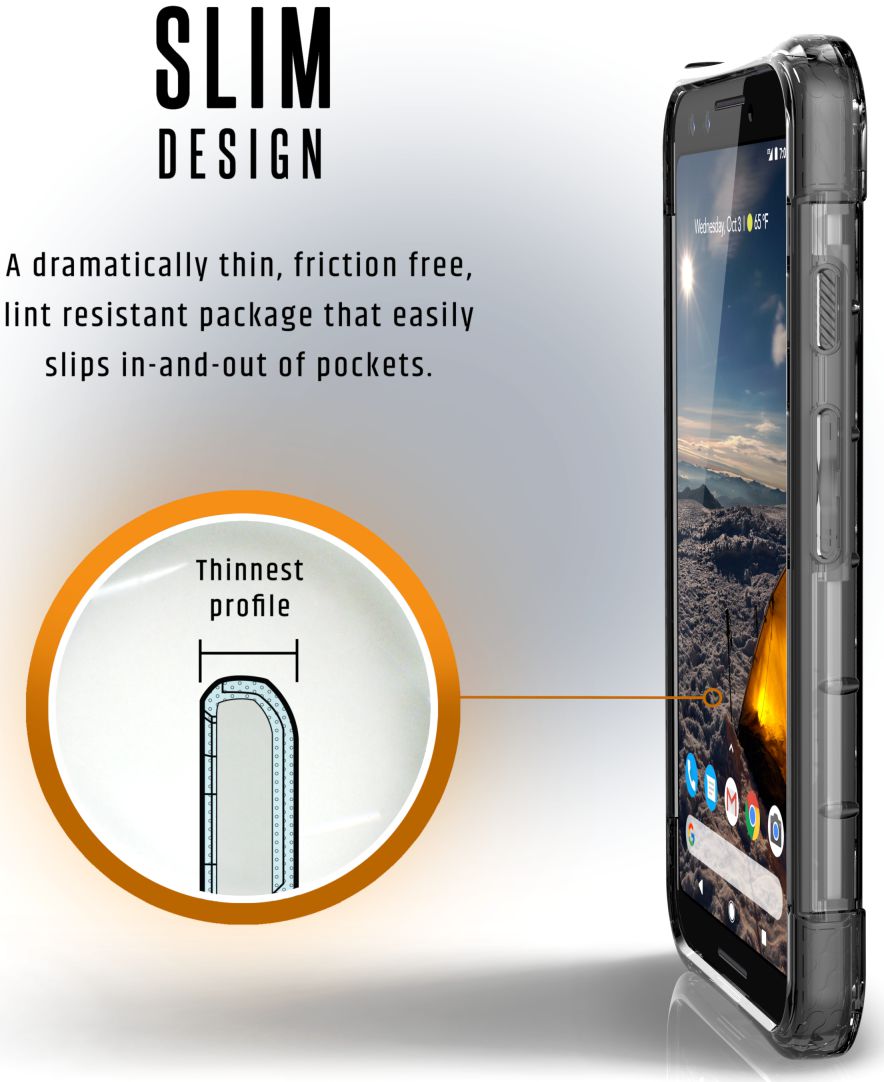 Urban Armor Gear Plyo Hoesje Google Pixel 3 Ice afbeelding 6