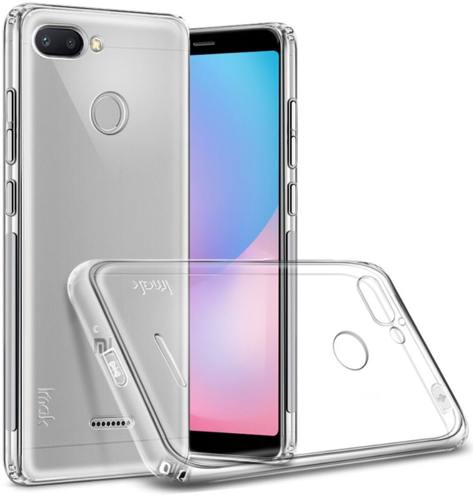 IMAK Xiaomi Redmi 6 Hoesje TPU met Screenprotector Transparant afbeelding 3