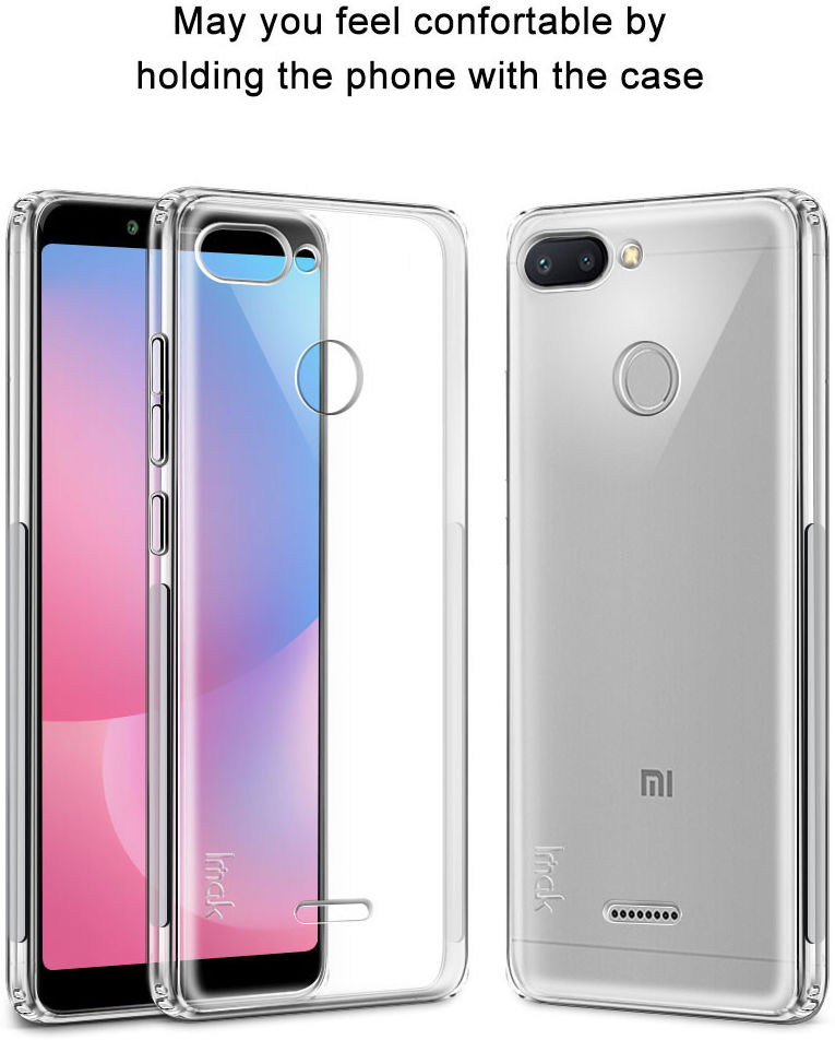 IMAK Xiaomi Redmi 6 Hoesje TPU met Screenprotector Transparant afbeelding 6