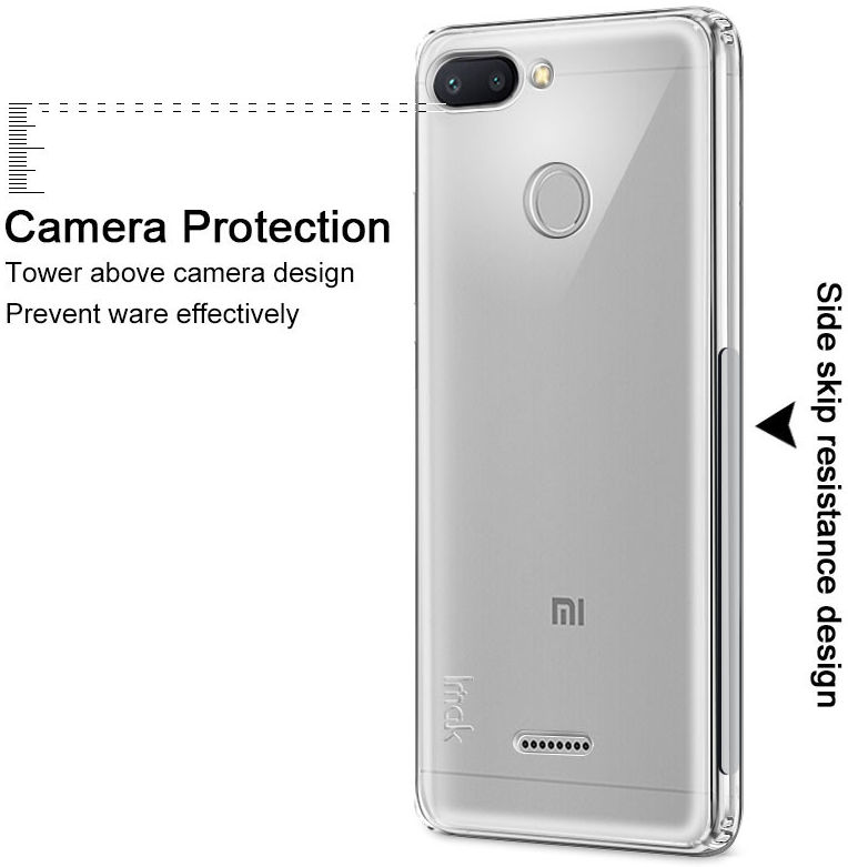 IMAK Xiaomi Redmi 6 Hoesje TPU met Screenprotector Transparant afbeelding 8