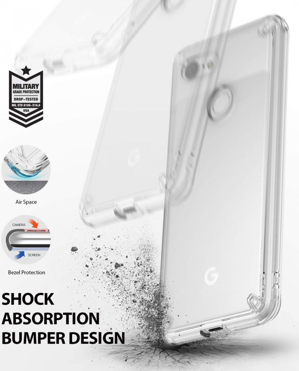 Ringke Fusion Google Pixel 3 Hoesje Doorzichtig Crystal View afbeelding 2