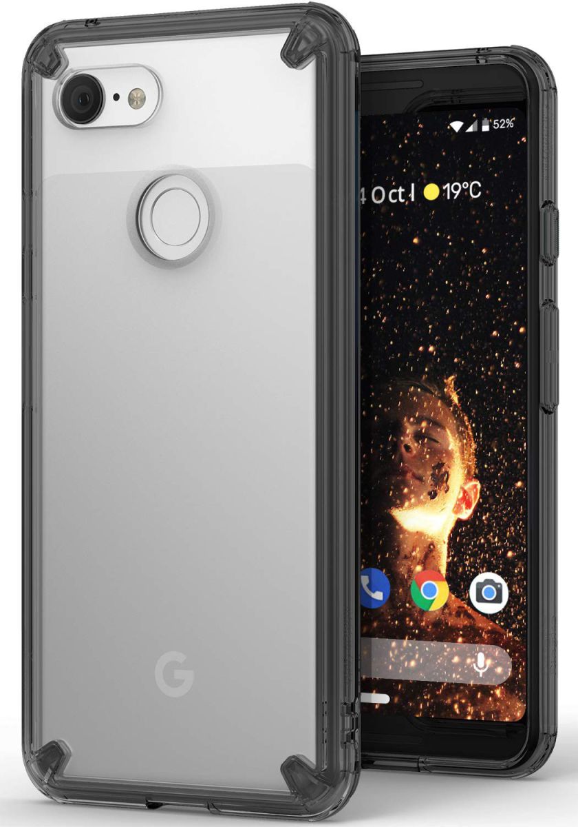 Ringke Fusion Google Pixel 3 Hoesje Doorzichtig Smoke Black afbeelding 1
