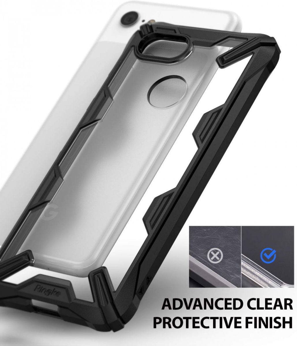 Ringke Fusion X Google Pixel 3 Hoesje Doorzichtig Zwart afbeelding 7