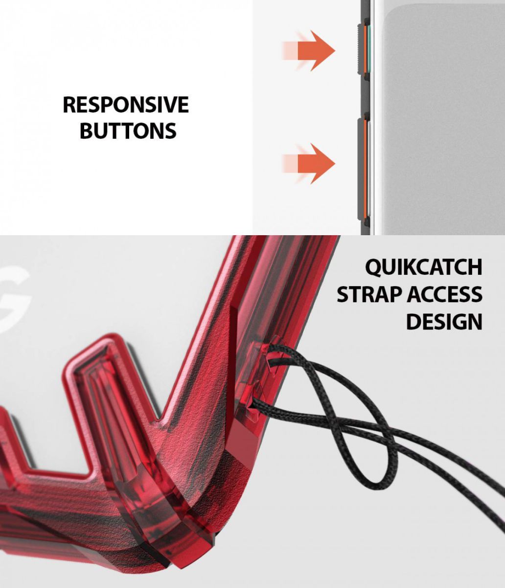 Ringke Fusion X Google Pixel 3 Hoesje Doorzichtig Rood afbeelding 9