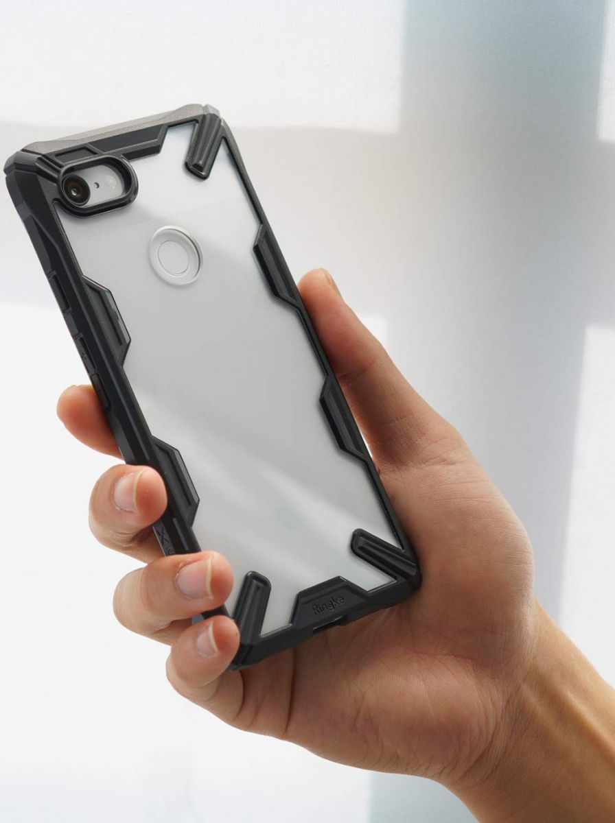 Ringke Fusion X Google Pixel 3 XL Hoesje Doorzichtig Zwart afbeelding 6