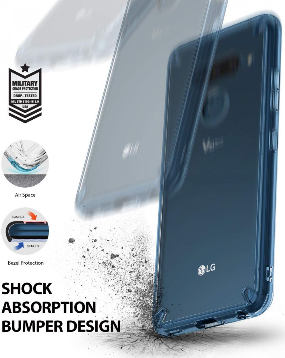Ringke Fusion LG V40 ThinQ Hoesje Doorzichtig Crystal View afbeelding 2