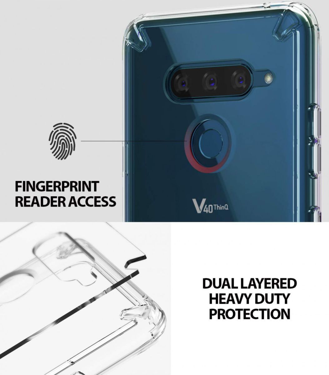 Ringke Fusion LG V40 ThinQ Hoesje Doorzichtig Crystal View afbeelding 6