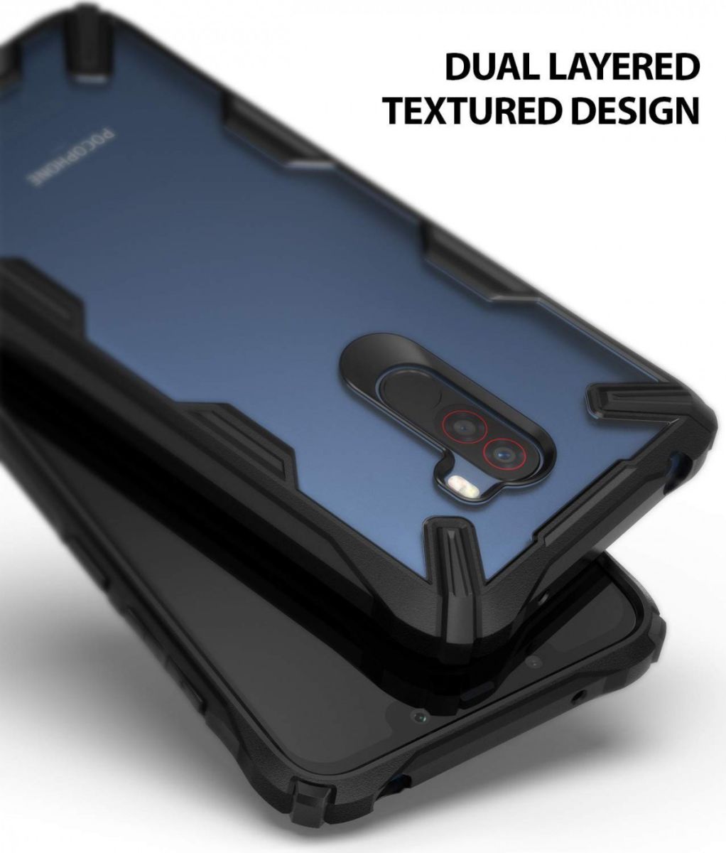 Ringke Fusion X Xiaomi PocoPhone F1 Hoesje Doorzichtig Zwart afbeelding 6