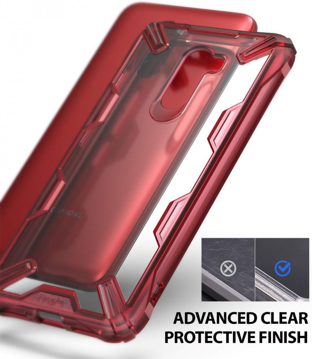 Ringke Fusion X Xiaomi PocoPhone F1 Hoesje Doorzichtig Rood afbeelding 4
