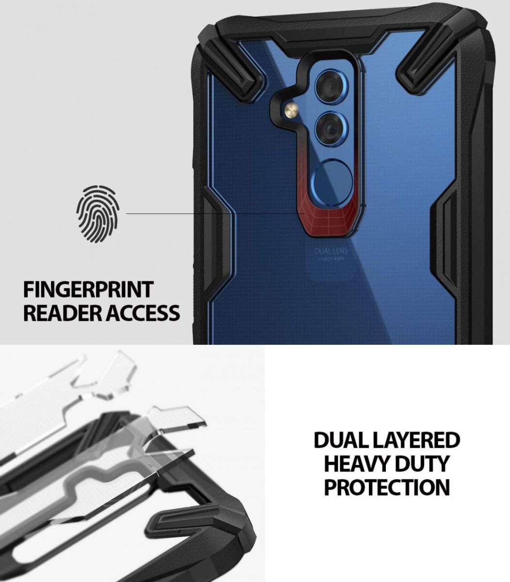Ringke Fusion X Huawei Mate 20 Lite Hoesje Doorzichtig Zwart afbeelding 8