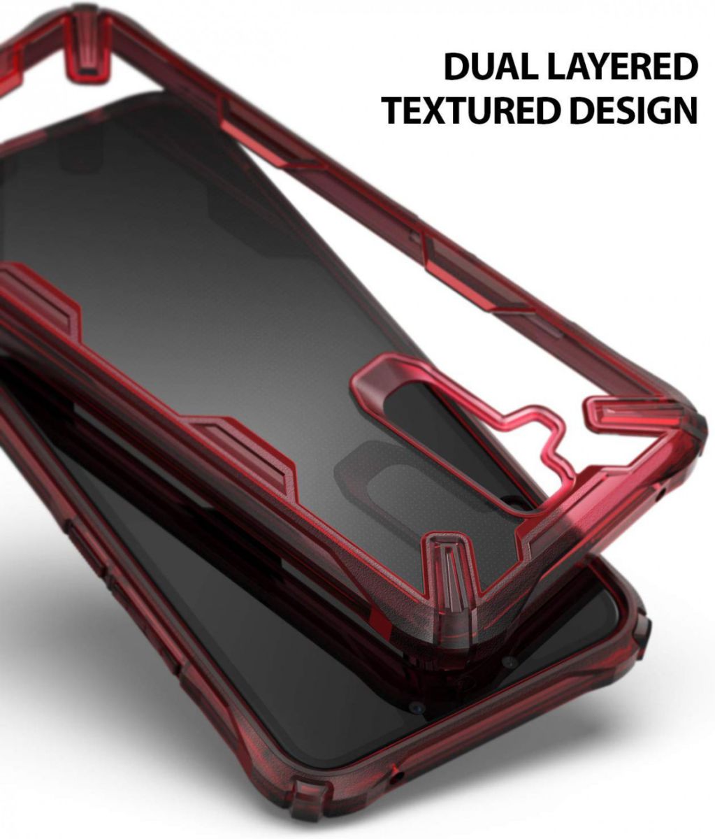 Ringke Fusion X Huawei Mate 20 Lite Hoesje Doorzichtig Rood afbeelding 4