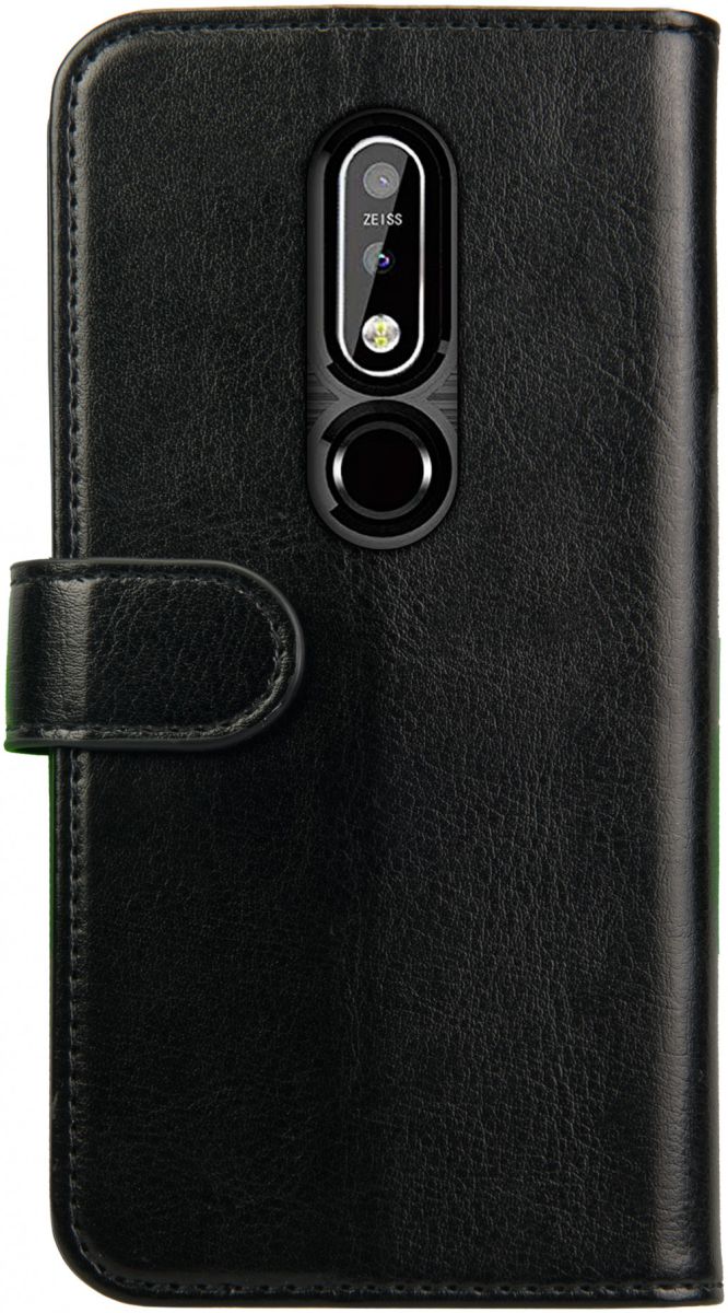 Rosso Element Nokia 7.1 Hoesje Book Cover Zwart afbeelding 2