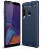 Samsung Galaxy A9 (2018) Geborsteld TPU Hoesje Blauw