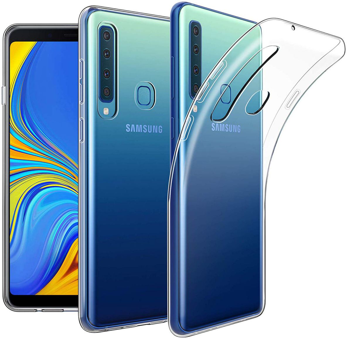 paars alleen duurzame grondstof Samsung Galaxy A9 (2018) Hoesje Dun TPU Transparant | GSMpunt.nl
