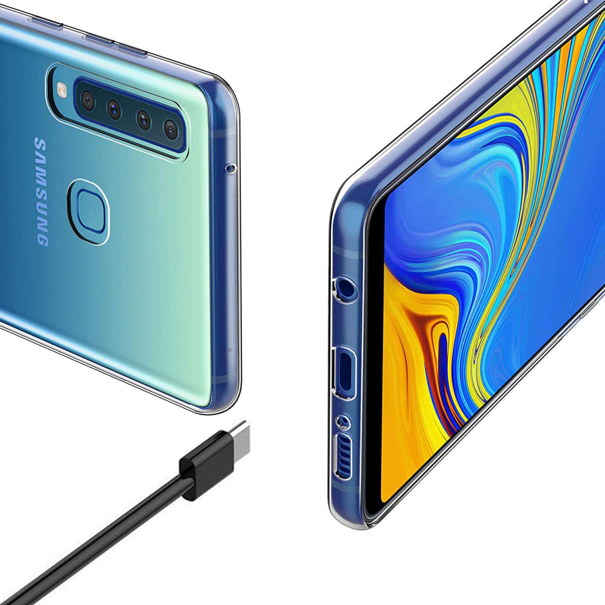 Samsung Galaxy A9 (2018) Hoesje Dun TPU Transparant afbeelding 4