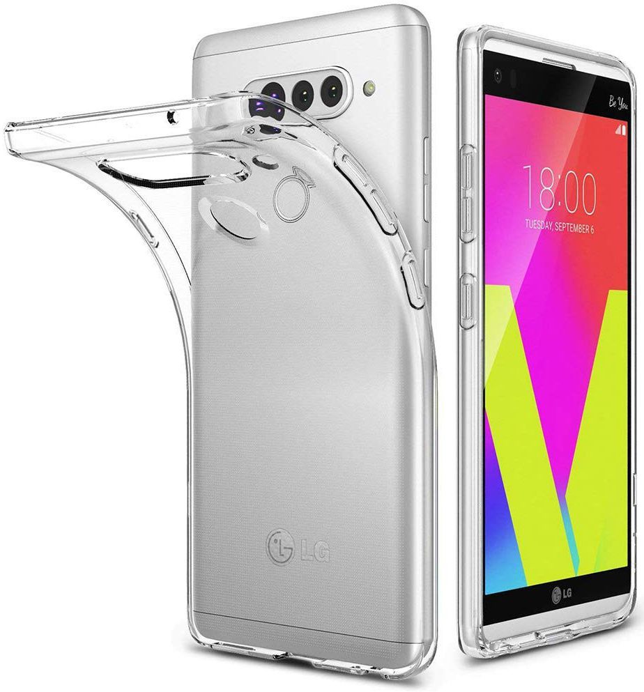 LG V40 ThinQ Hoesje Dun TPU Transparant afbeelding 1