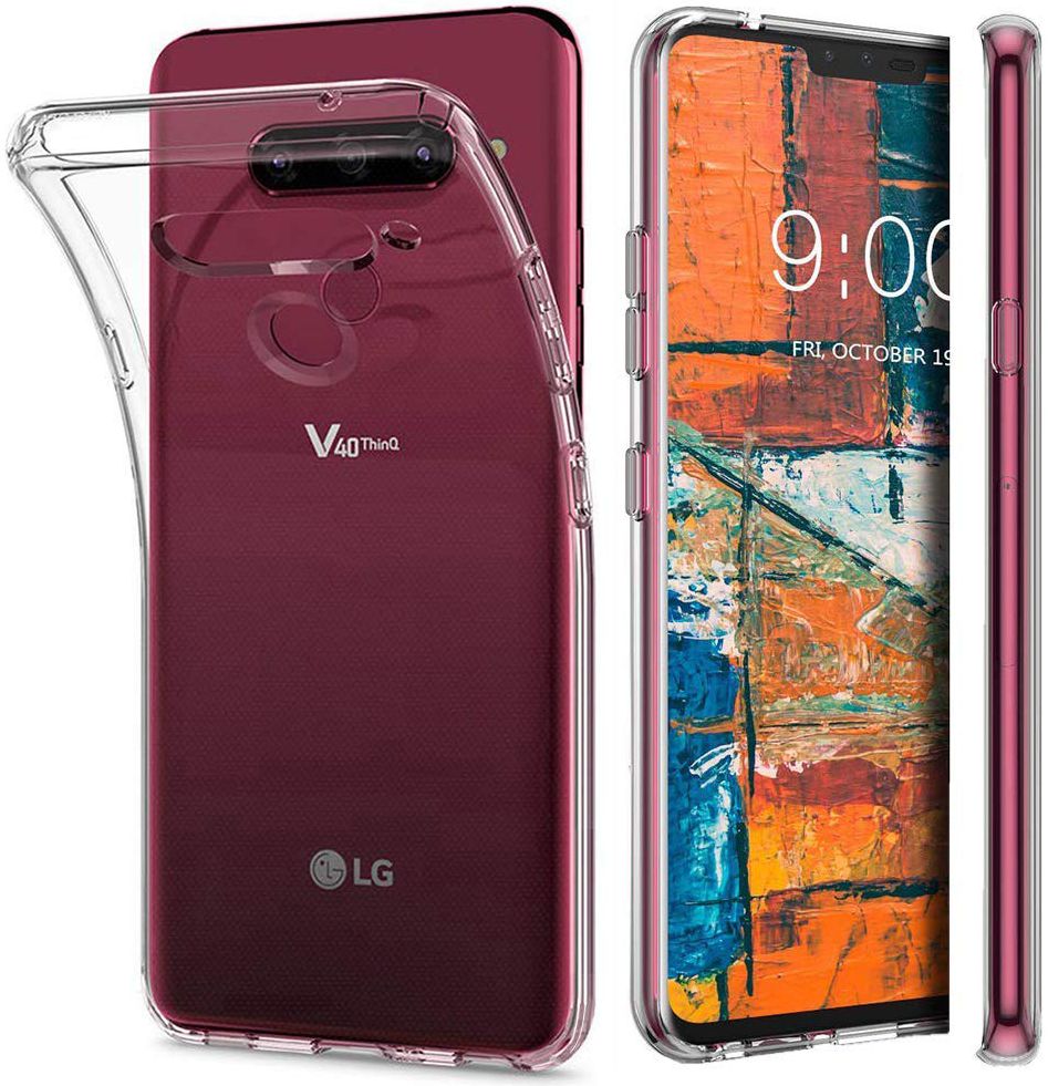 LG V40 ThinQ Hoesje Dun TPU Transparant afbeelding 3