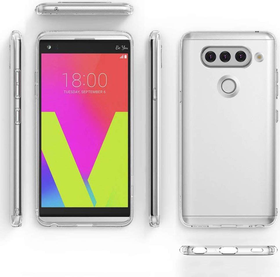 LG V40 ThinQ Hoesje Dun TPU Transparant afbeelding 7