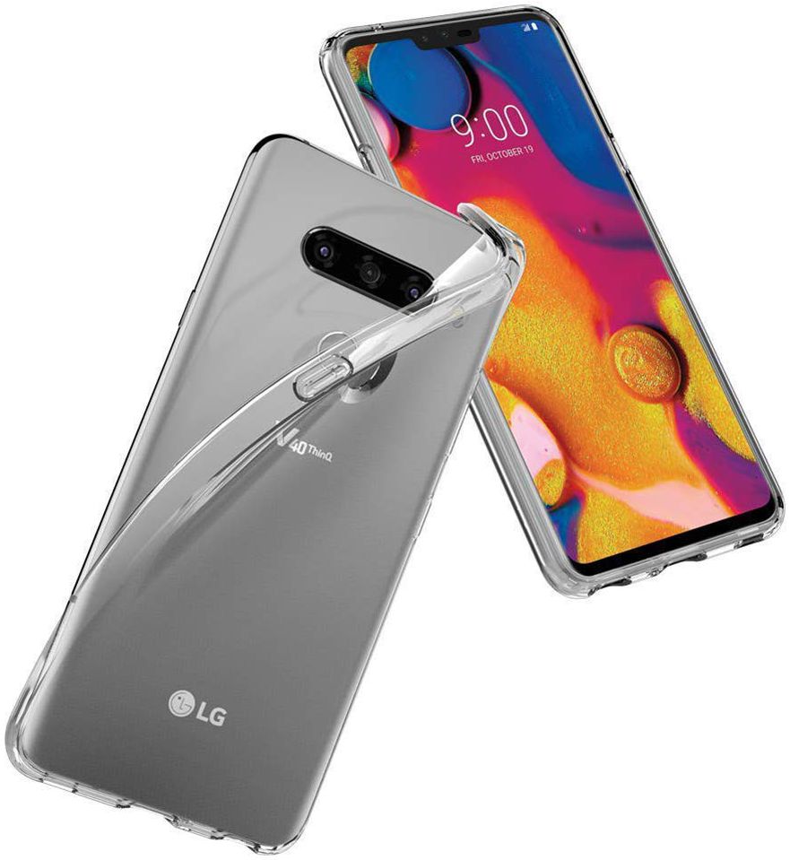 LG V40 ThinQ Hoesje Dun TPU Transparant afbeelding 8
