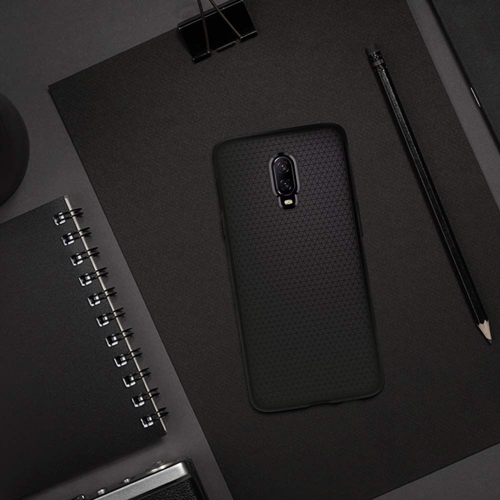 Spigen Liquid Air Back Cover Hoesje OnePlus 6T Zwart afbeelding 3