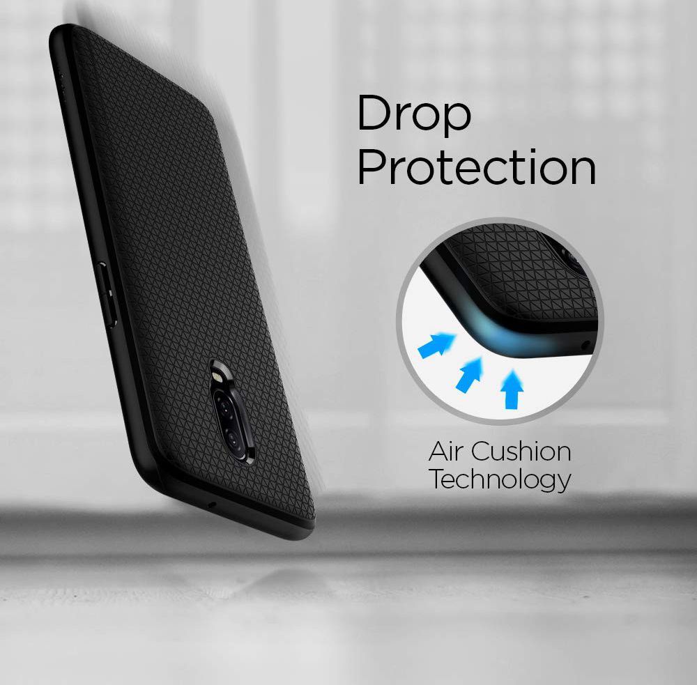 Spigen Liquid Air Back Cover Hoesje OnePlus 6T Zwart afbeelding 4