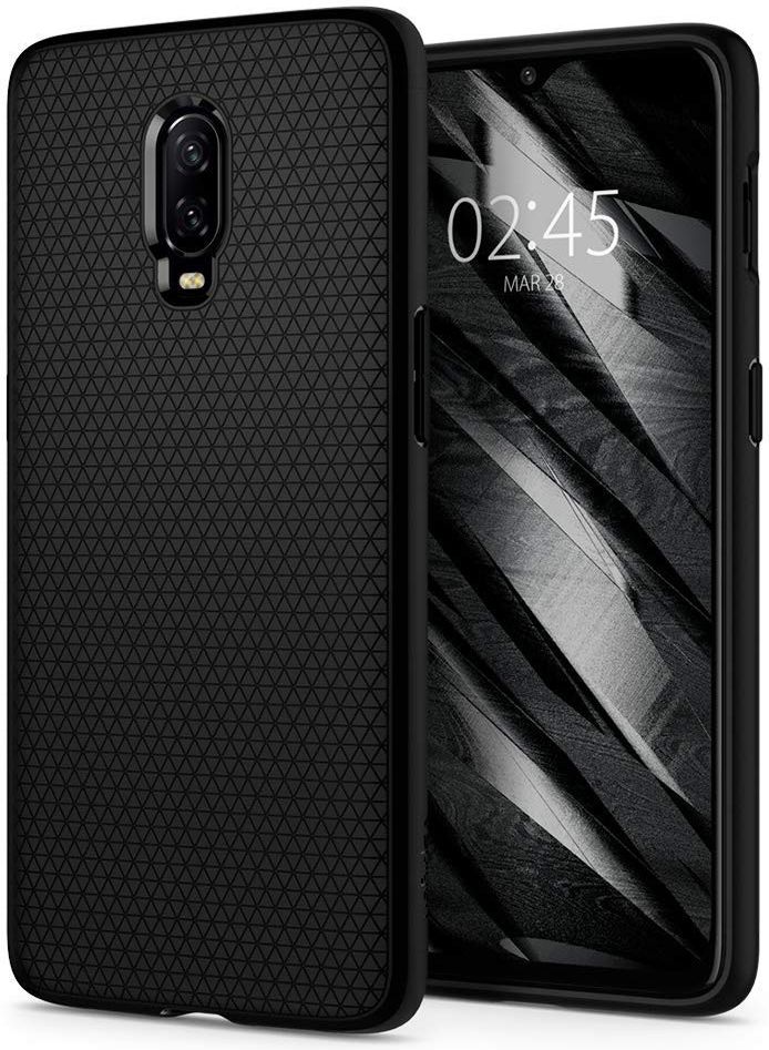 Spigen Liquid Air Back Cover Hoesje OnePlus 6T Zwart afbeelding 1